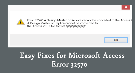 Microsoft Access error 32570